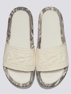 APL Techloom Big Logo Silver Marble Slides size 7